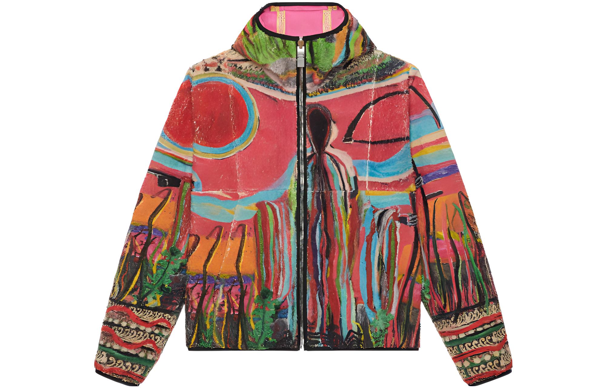 Givenchy Josh Smith SS22 Reversible Zip Hoodie Jacket Mens Multicolor BM00WU30VB-960