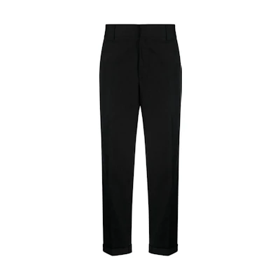 Golden Goose Black Straight-Leg Casual Pants with Solid Logo Patch. GMP01190P00078690100
