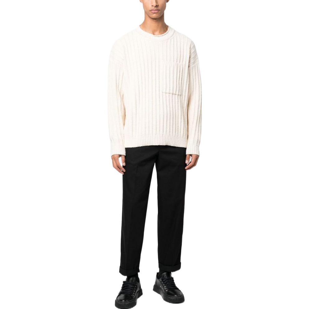 Lookbook Golden Goose  Black Straight-Leg Casual Pants with Solid Logo Patch. GMP01190P00078690100