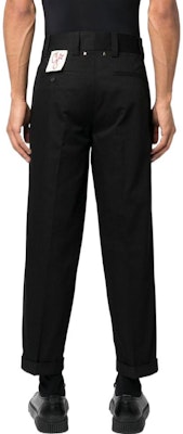 Golden Goose Black Straight-Leg Casual Pants with Solid Logo Patch. GMP01190P00078690100 Shop Golden Goose Black Straight-Leg Casual Pants with Solid Logo Patch. GMP01190P00078690100