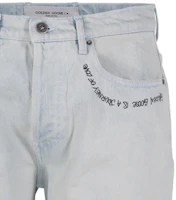 Purchase Golden Goose 藍色做舊鬆版中腰牛仔褲附拉鍊 GMP01186P00063550100