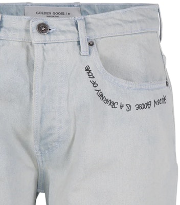 Golden Goose Jeans Biru Loose Fit Mid-Rise dengan Zipper Distressed. GMP01186P00063550100 Purchase Golden Goose Jeans Biru Loose Fit Mid-Rise dengan Zipper Distressed. GMP01186P00063550100