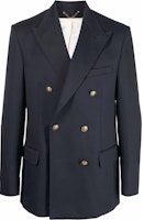 Golden Goose Double-Breasted Solid Blazer Jacket Blue. GMP00835P00061950486 Golden Goose Double-Breasted Solid Blazer Jacket Blue. GMP00835P00061950486