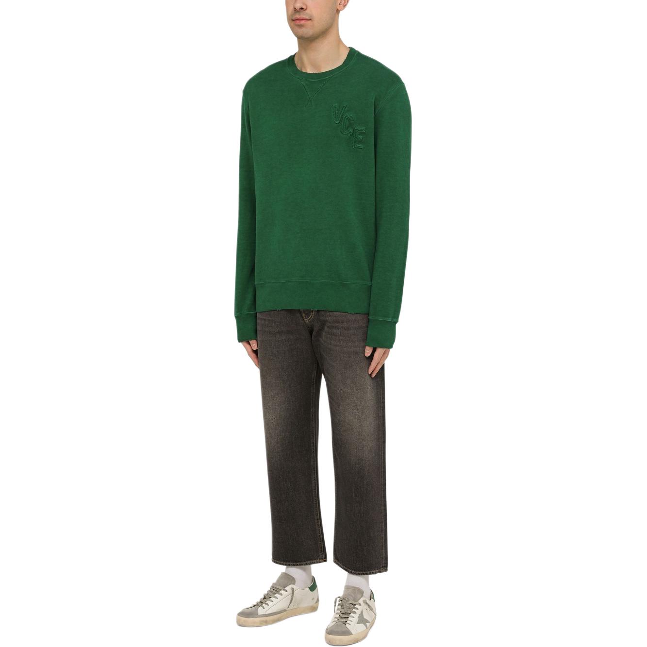 Purchase Golden Goose  Green Embroidered Logo Crewneck Sweatshirt. GMP01223P00135635870