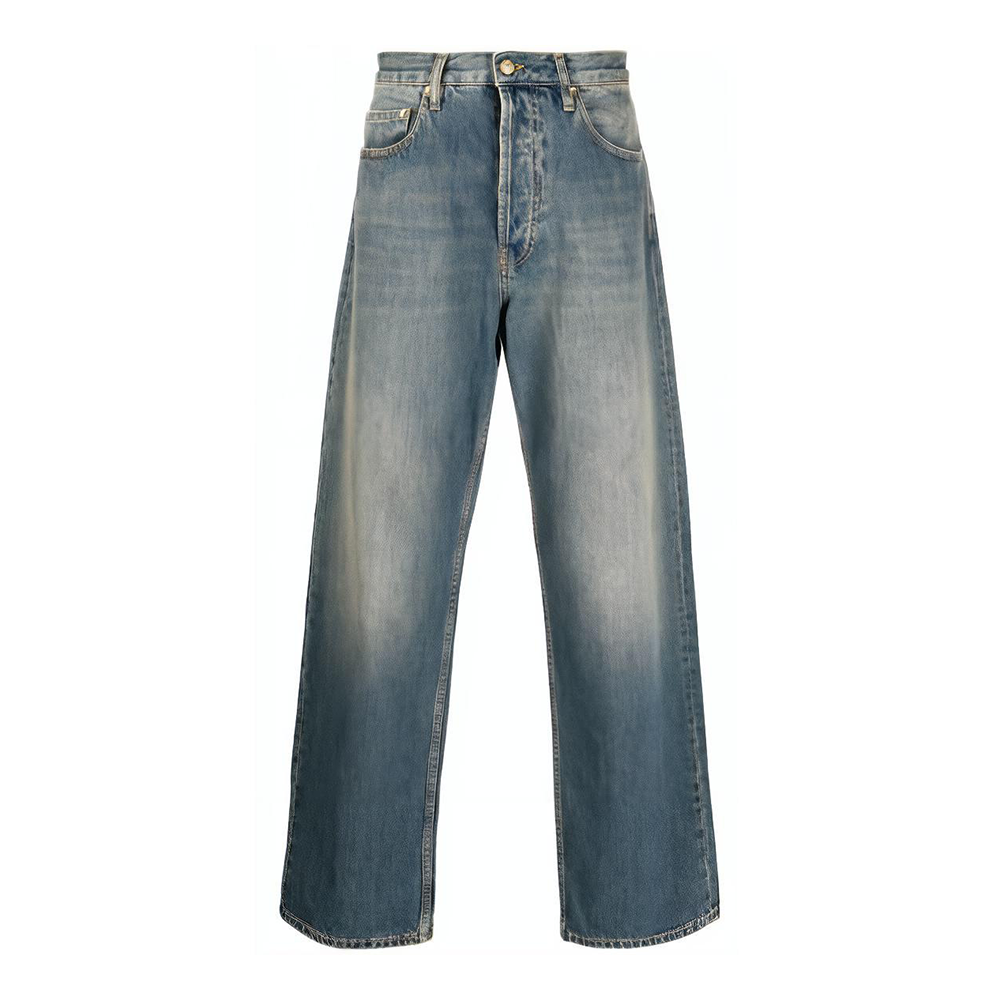 Golden Goose  Solid Mid-Rise Straight Jeans Blue GMP01636P00125850100