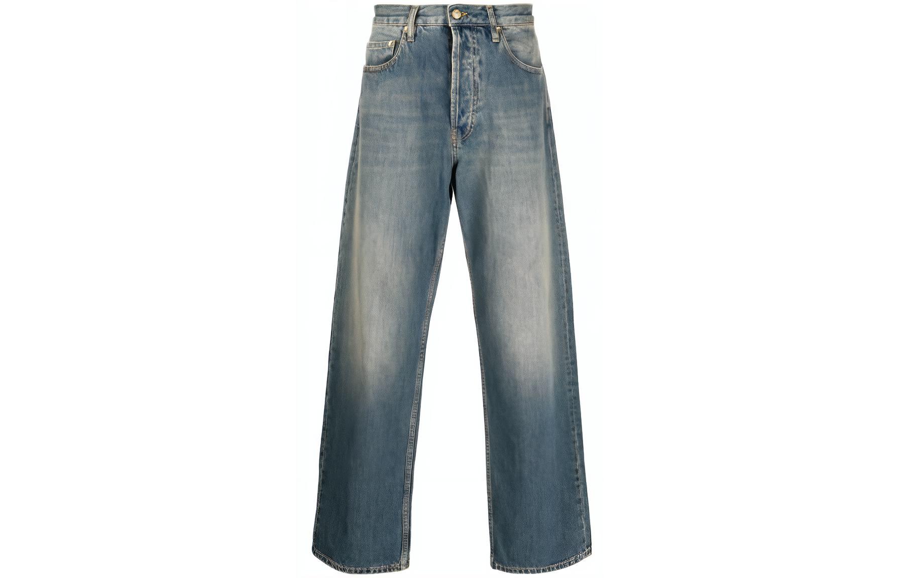 Order Golden Goose  Solid Mid-Rise Straight Jeans Blue GMP01636P00125850100