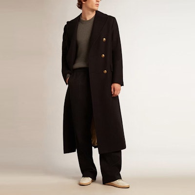 Golden Goose Straight-Leg Pleated Casual Pants Dark Blue Solid Color. GMP01870-P000961-50486 Shop Golden Goose Straight-Leg Pleated Casual Pants Dark Blue Solid Color. GMP01870-P000961-50486