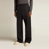 Details for Golden Goose 深藍色純色直筒褲休閒長褲褶邊設計 GMP01870-P000961-50486