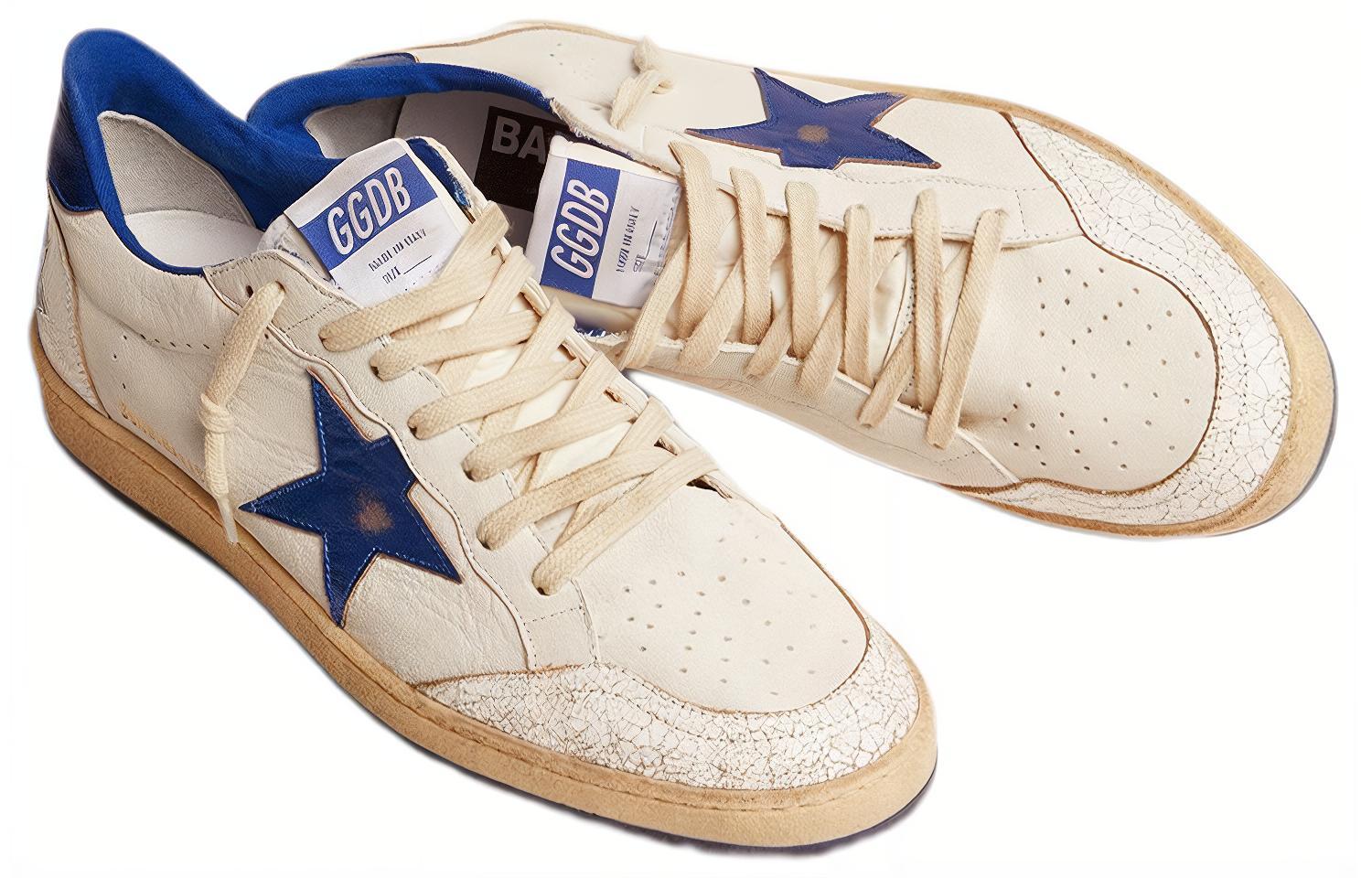 Shop 黄金鹅 Ball-Star 低帮 白蓝运动鞋 GMF00117.F002198.10327