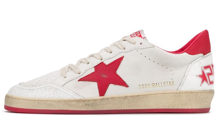 Golden Goose Ball-Star Low White Red GMF00117.F000325.10275