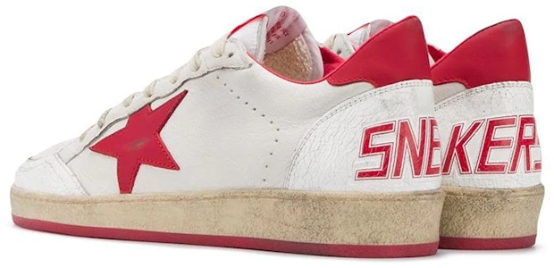 Golden Goose Ball-Star Rendah Putih Merah GMF00117.F000325.10275 Shop Golden Goose Ball-Star Rendah Putih Merah GMF00117.F000325.10275