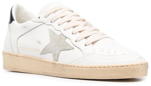 金鵝 純皮 時尚圓頭綁帶 低筒 休閒鞋 男款 白色 做舊版 Lookbook 金鵝 純皮 時尚圓頭綁帶 低筒 休閒鞋 男款 白色 做舊版