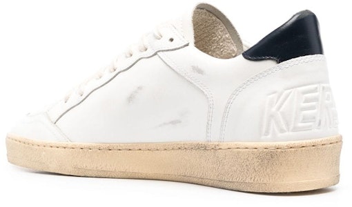 金鵝 純皮 時尚圓頭綁帶 低筒 休閒鞋 男款 白色 做舊版 Shop 金鵝 純皮 時尚圓頭綁帶 低筒 休閒鞋 男款 白色 做舊版