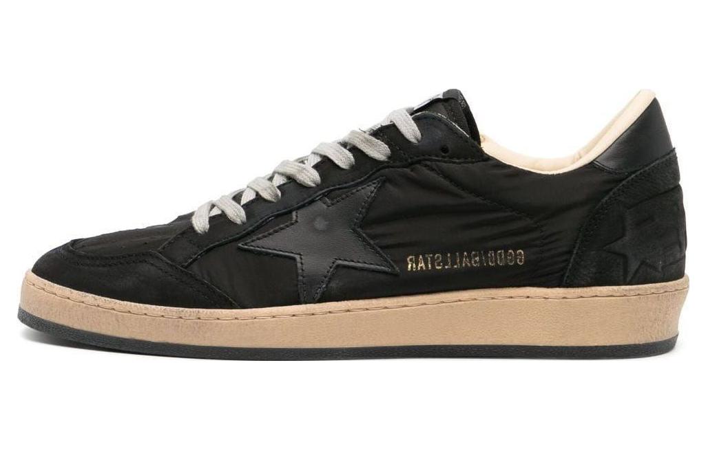 Golden Goose Ball Star 'Black Distressed with Star Patch' GMF00117.F004760.90100