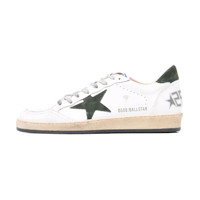 Golden Goose Ball Star 'Black Tail Retro Versatile Casual White'
