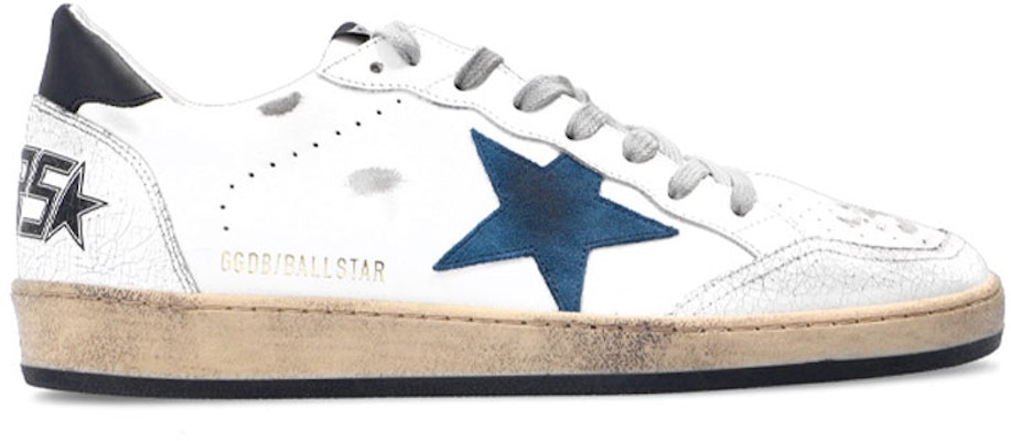 金鵝 Ball Star 黑尾復古休閒板鞋 白/黑/藍 Order 金鵝 Ball Star 黑尾復古休閒板鞋 白/黑/藍