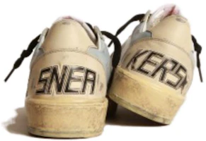 Shop Golden Goose 球星 牛皮 圓頭繫帶 低筒 板鞋 男款 藍色