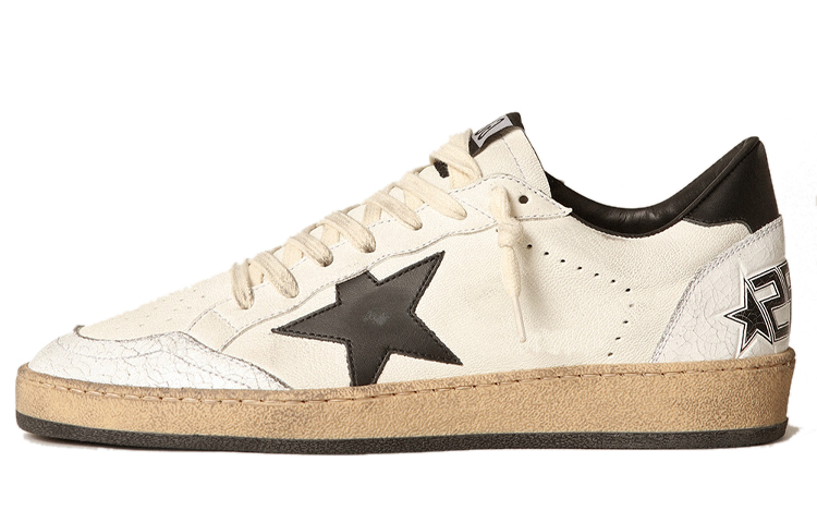 Golden Goose Ball Star 'Distressed Black and White' GMF00117.F003771.10283