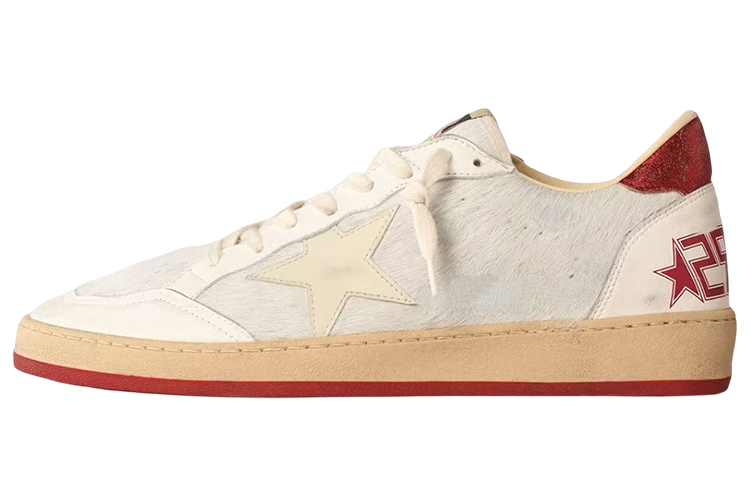 Golden Goose Ball Star 'Distressed White Pony Hair Star' GMF00117.F004452.11457