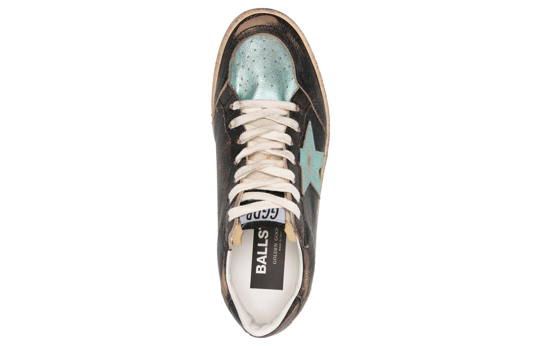 Shop Golden Goose Ball Star 'Kulit Abu-abu Low-Top' GWF00117.F003227.90330