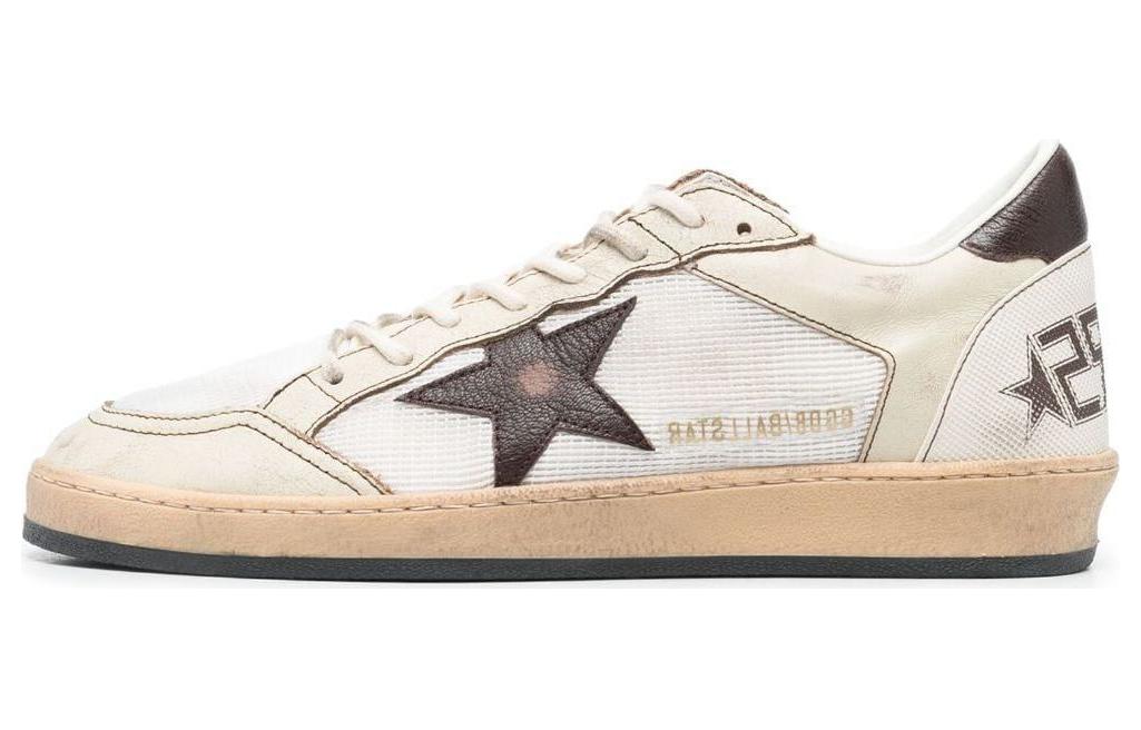 Golden Goose Ball Star 'Milk White Glitter Detail with Perforated Toe' GMF00327.F004621.11523