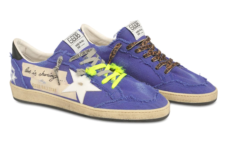 Lookbook Golden Goose Ball Star 'White Blue Distressed' GMF00117.F001265.50596