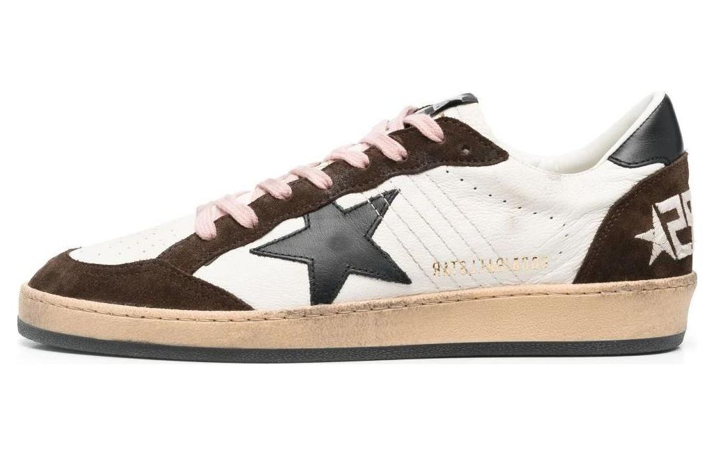 Golden Goose Ball Star 'White Brown Distressed' GMF00117.F004123.10815