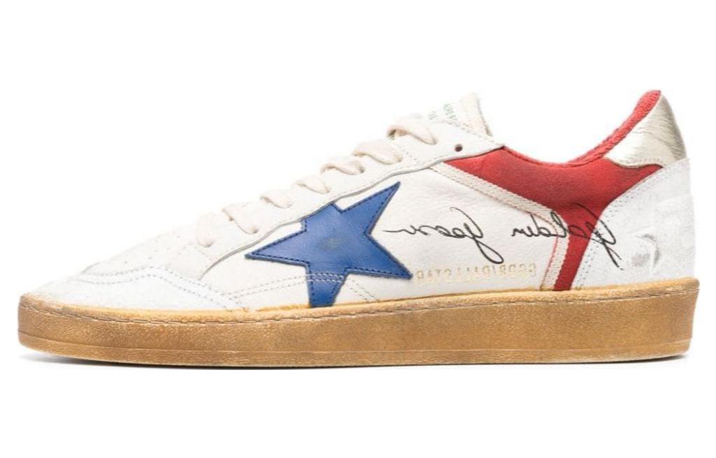 Golden Goose Ball Star 'White Distressed'