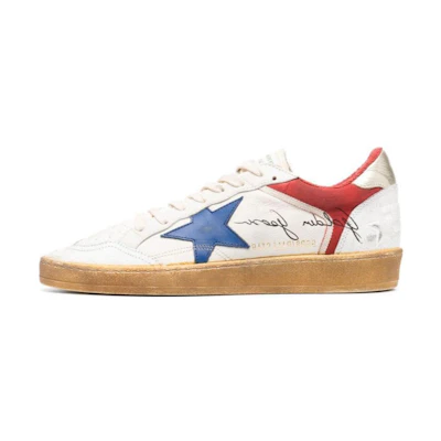 Golden Goose Ball Star 'White Distressed'