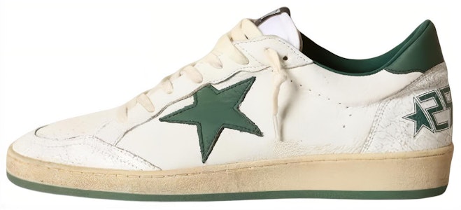 金鵝 Ball Star 皮革低筒綁帶時尚板鞋 白綠 Buy 金鵝 Ball Star 皮革低筒綁帶時尚板鞋 白綠