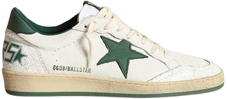 金鵝 Ball Star 皮革低筒綁帶時尚板鞋 白綠 Order 金鵝 Ball Star 皮革低筒綁帶時尚板鞋 白綠