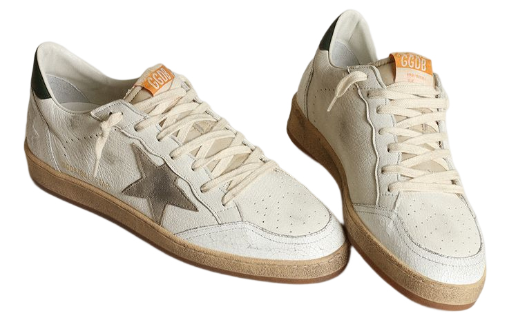 Lookbook 골든구스 볼스타 화이트/그레이/그린 (Golden Goose Ball Star 화이트/그레이/그린) GMF00117.F003435.11207