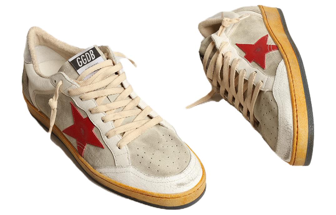 Lookbook 金鵝 Ball Star 皮革 舒適低幫 時尚板鞋 男款 白紅