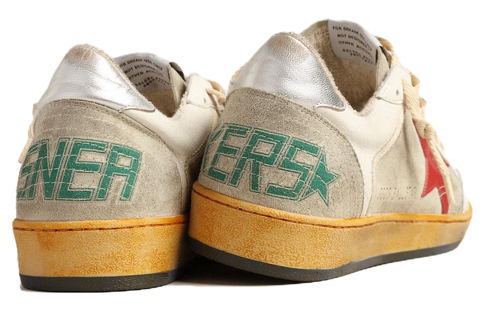 Shop 金鵝 Ball Star 皮革 舒適低幫 時尚板鞋 男款 白紅