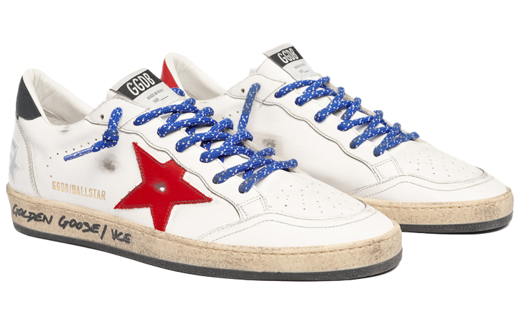 Lookbook 골든구스 볼스타 '화이트 레드 블루' (52 characters) GMF00117.F001812.10435