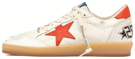 Golden Goose Ball Star 'White Red Distressed' GMF00117.F004199.10342 Golden Goose Ball Star 'White Red Distressed' GMF00117.F004199.10342