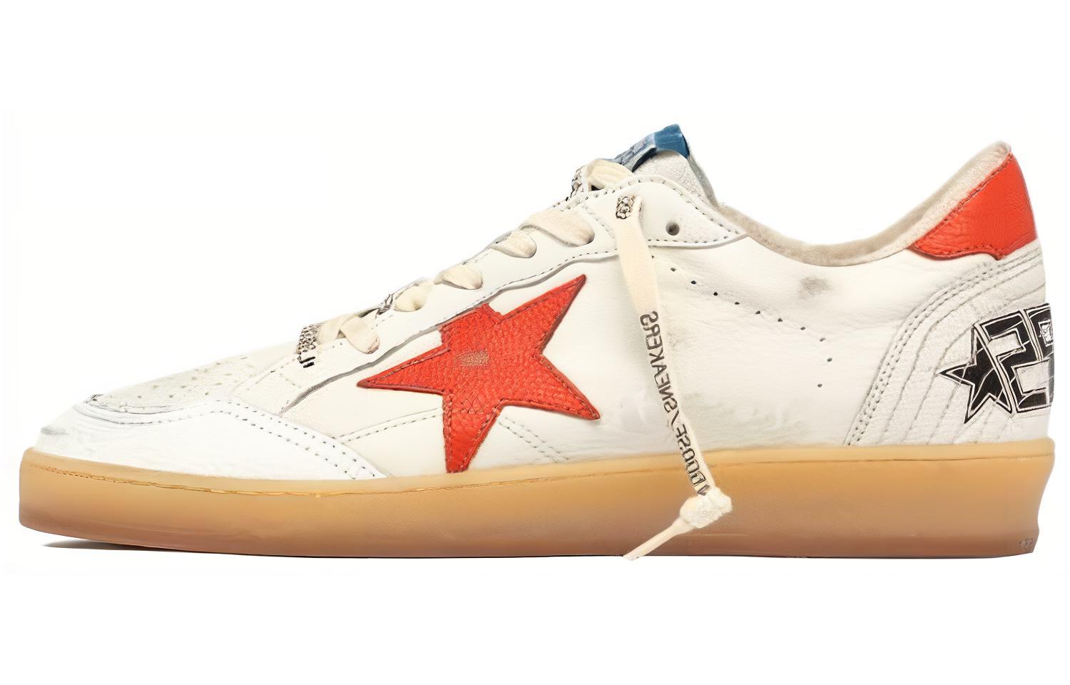 Buy Golden Goose Ball Star ''Wit Rood Versleten'' GMF00117.F004199.10342