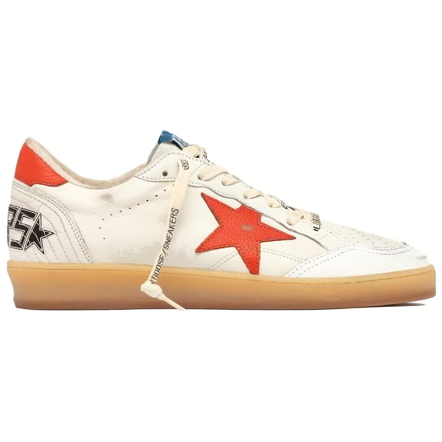 Order Golden Goose Ball Star ''Wit Rood Versleten'' GMF00117.F004199.10342