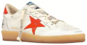 Lookbook Golden Goose Ball Star ''Wit Rood Versleten'' GMF00117.F004199.10342