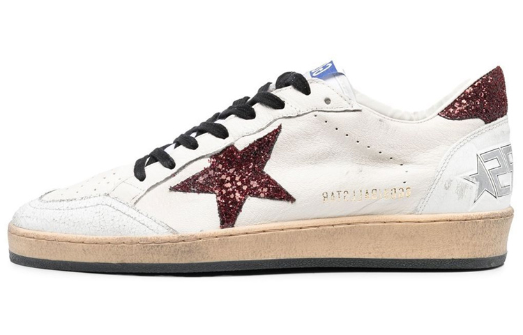 Golden Goose Ball Star 'White Red Star' GMF00117.F003222.10360