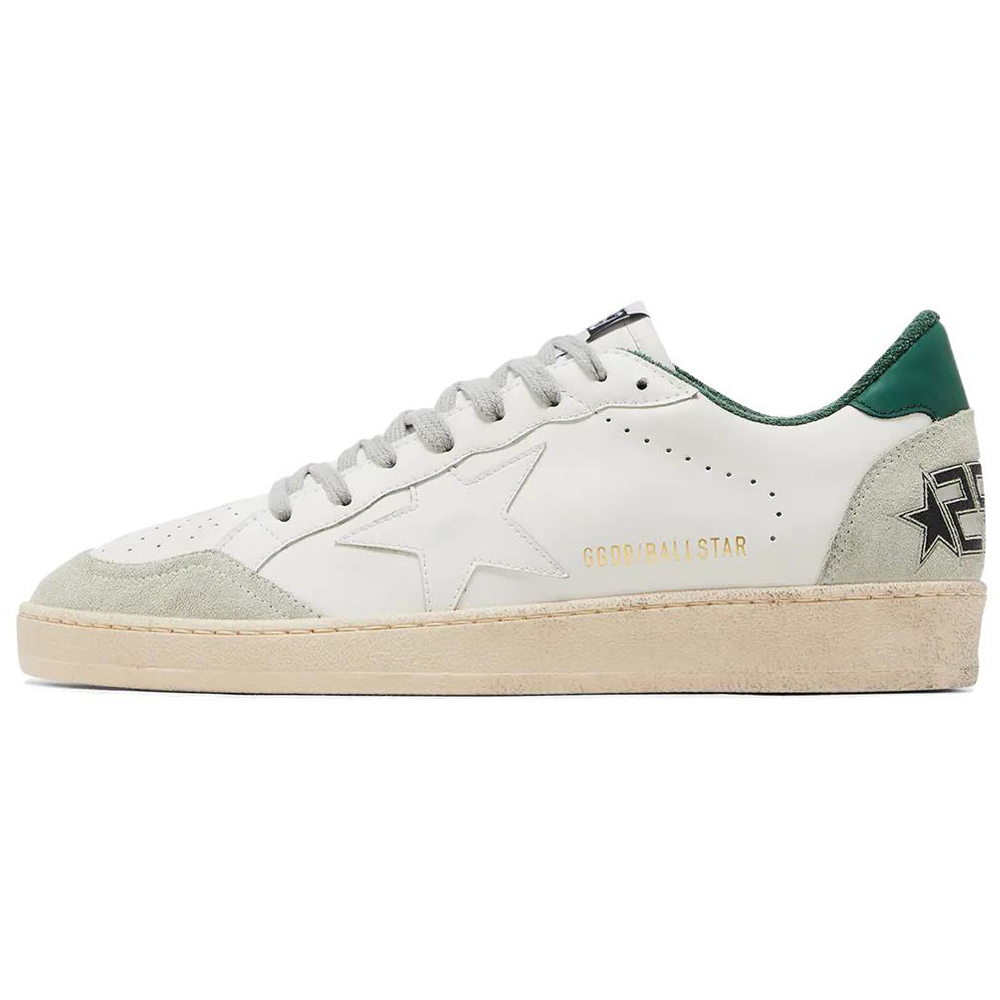 Golden Goose Ball Star Low-Top Sneakers Gray White Casual Style GMF00117.F004746.10802