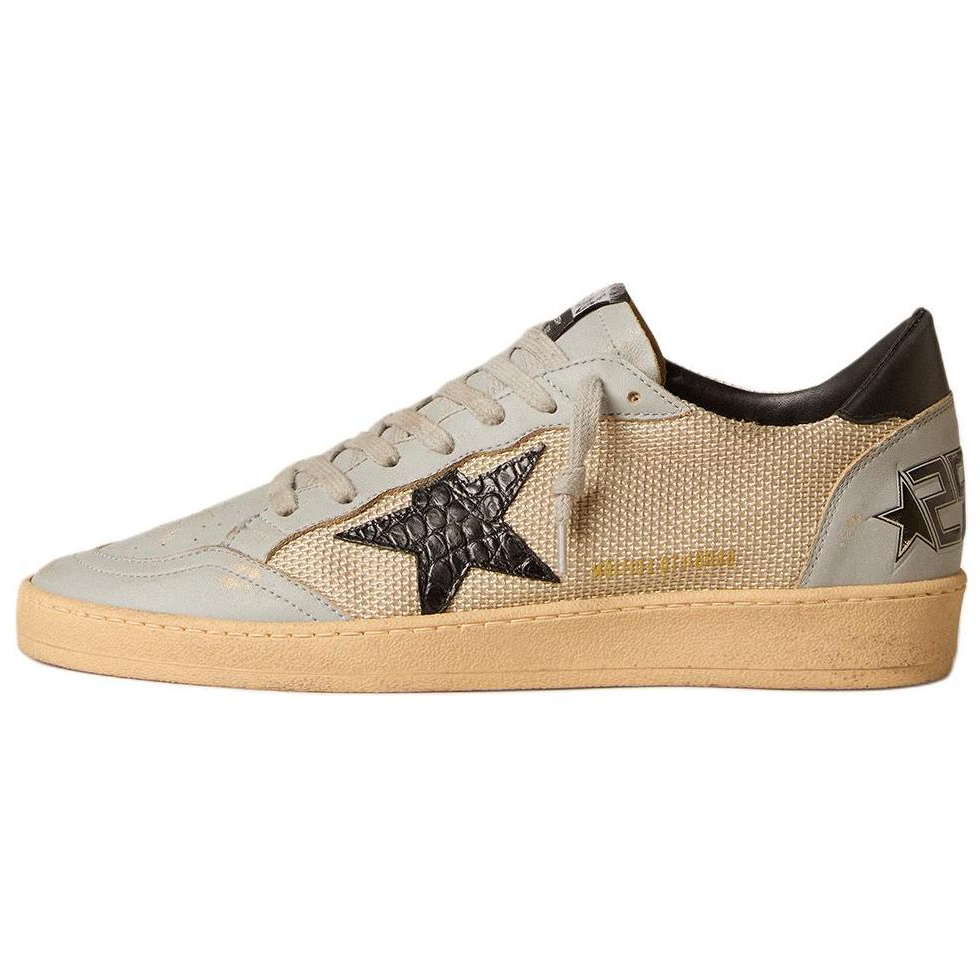 Golden Goose Ball Star Low-Top Sneakers Grey/Brown Casual Shoes GMF00117.F006051.15601
