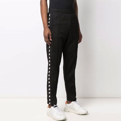 Golden Goose Black Star Print Elastic Waist Knit Sweatpants GMP00877P00052180203 Purchase Golden Goose Black Star Print Elastic Waist Knit Sweatpants GMP00877P00052180203