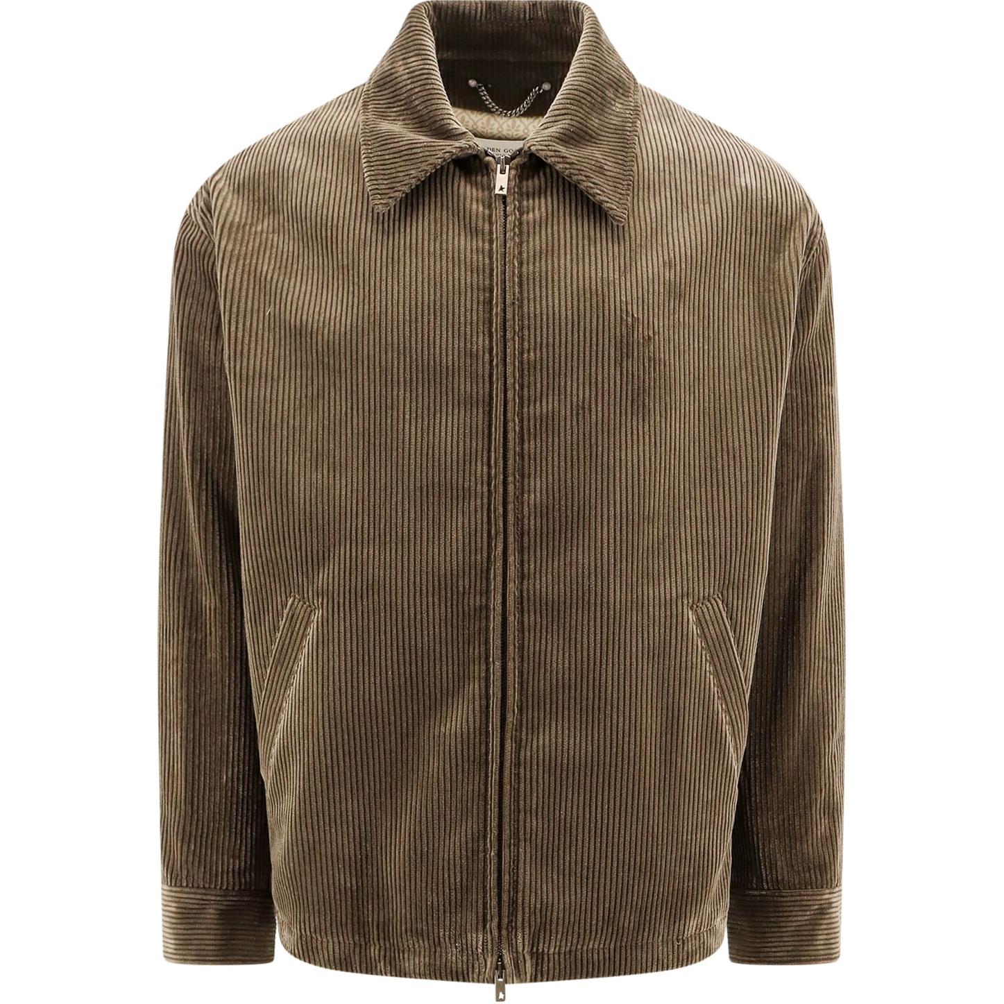 Golden Goose Brown Zip-Up Collar Pocket Jacket GMP02000P00161560529