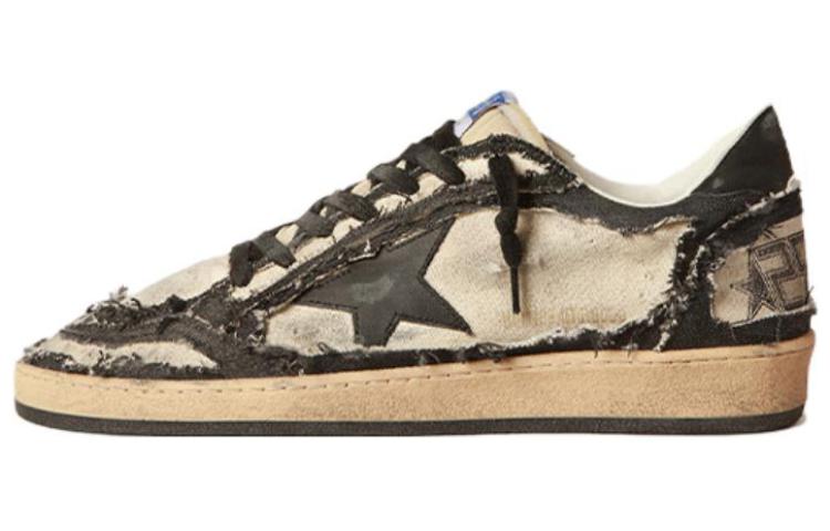 Golden Goose Canvas Low Top 'Distressed Black' GMF00117.F003543.81870