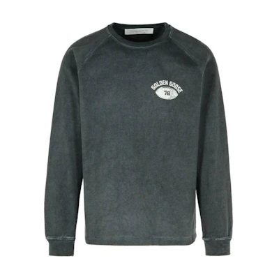 Golden Goose Contrast Print Logo Crewneck Sweatshirt Grey GMP02015-P001646-60445