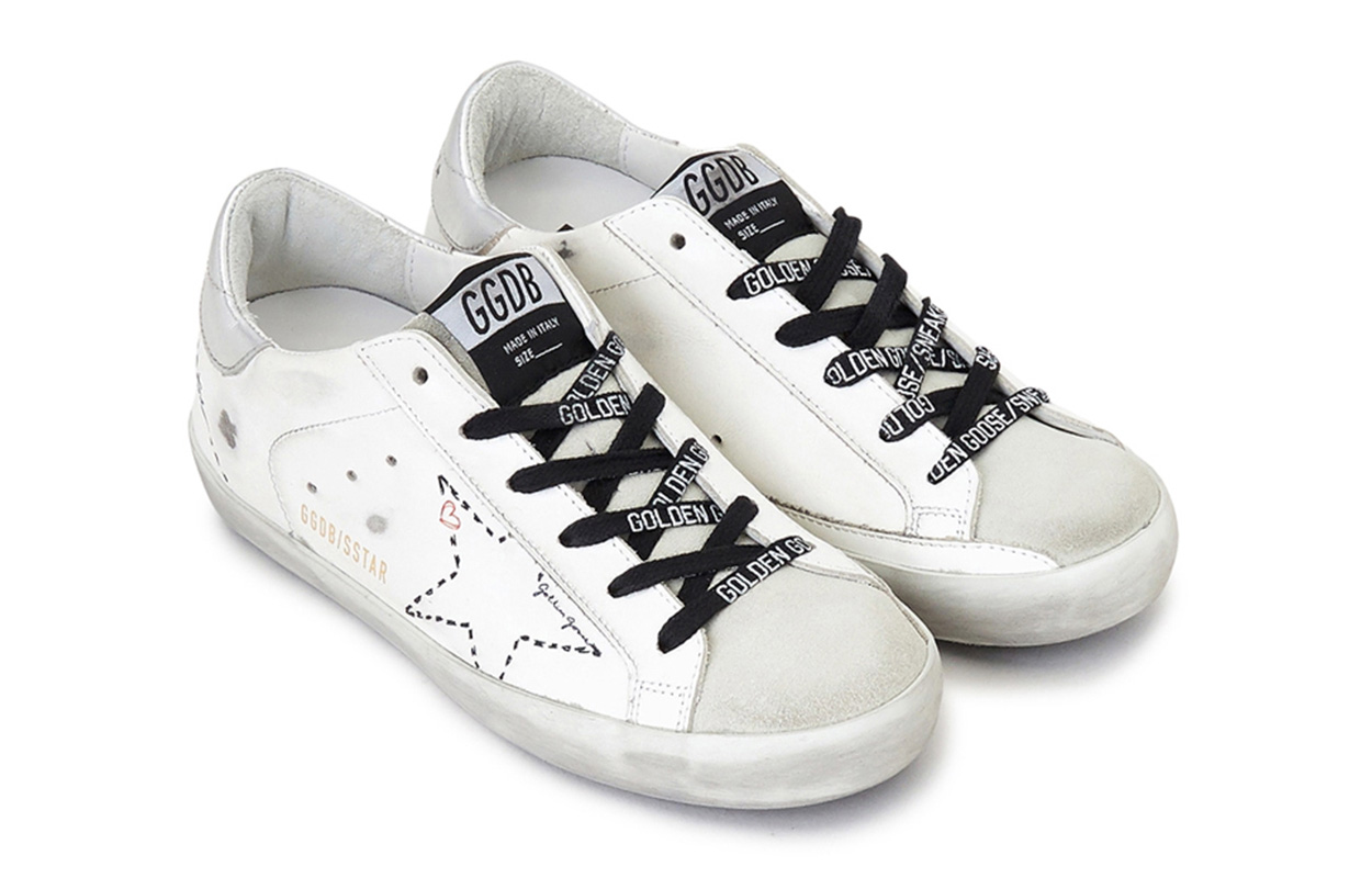 Lookbook Golden Goose Deluxe Brand Baskets Basses ''Blanc Vieilli'' GMF00101.F000127.10212