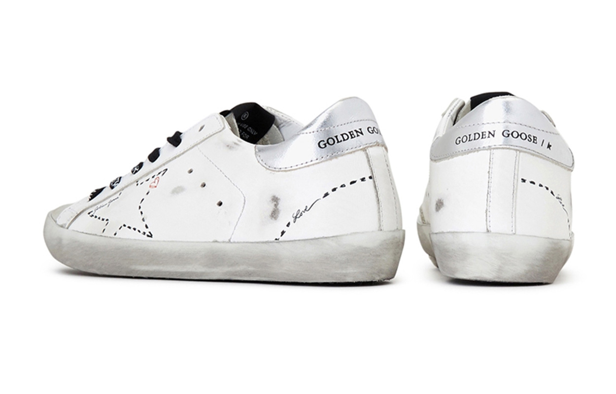 Shop Golden Goose Deluxe Brand Baskets Basses ''Blanc Vieilli'' GMF00101.F000127.10212