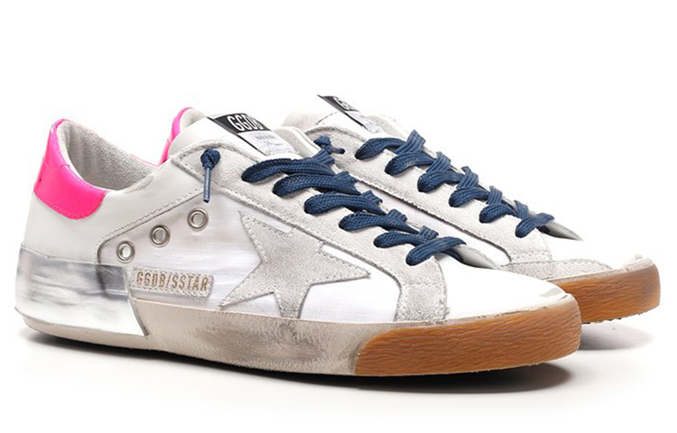Lookbook Golden Goose Deluxe Brand Sneaker ''Grau Silber Lila Colorblock'' GMF00103.F001251.10536