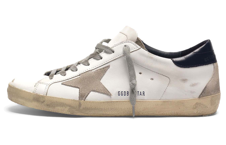 Golden Goose Deluxe Skate Sneaker 'Beige Black Distressed' GCOMS590.A7